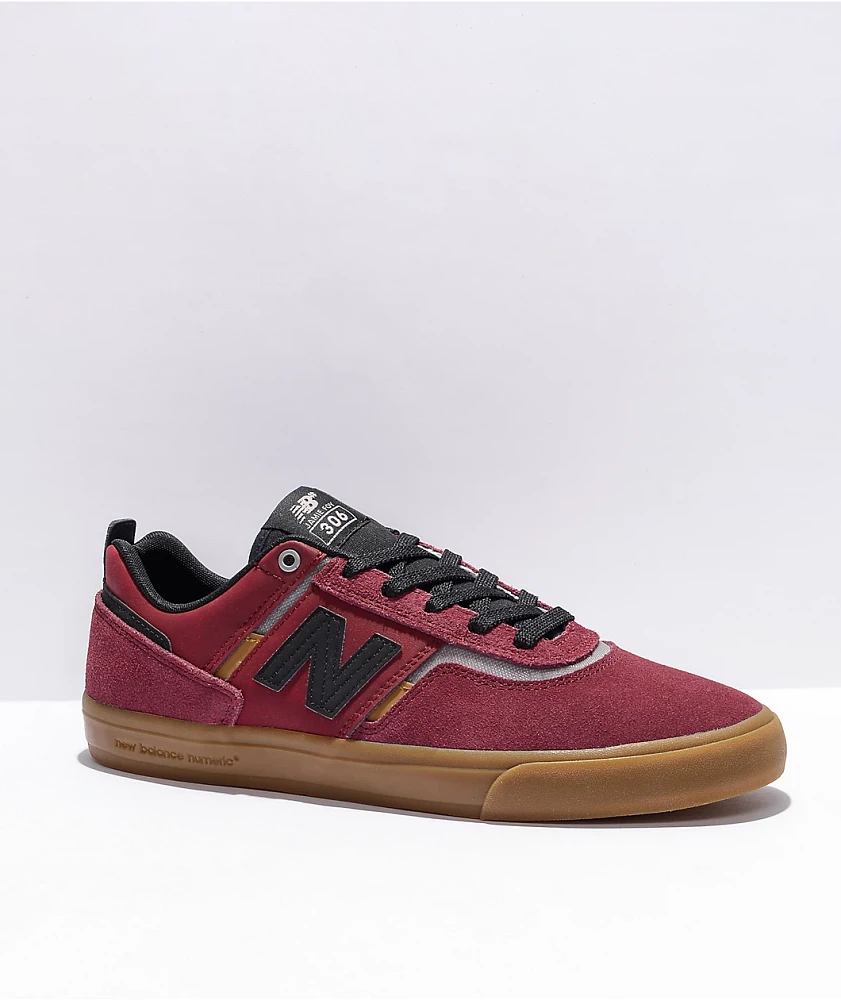 New Balance Numeric 306 Jamie Foy Burgundy & Gum Skate Shoes | Hamilton ...