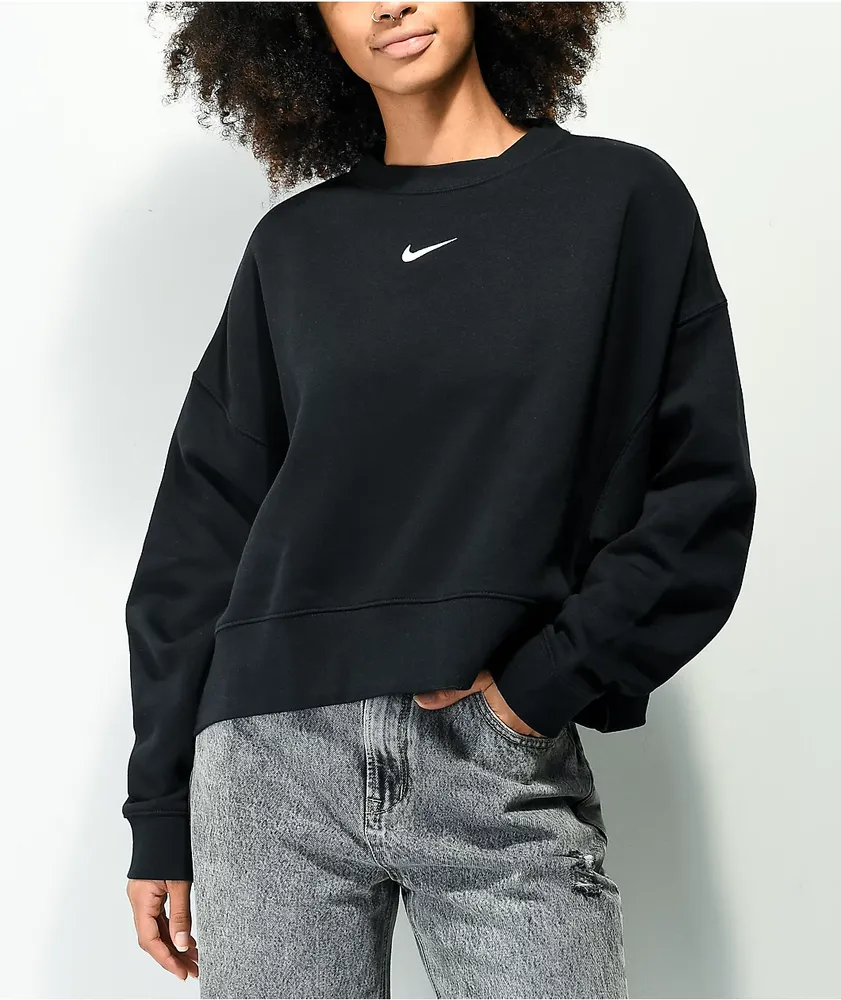 Nike swoosh crop crew sweatshirt hotsell