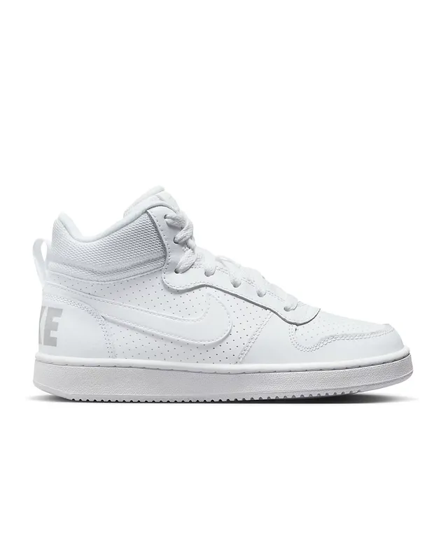Nike court borough mid gs white hot sale