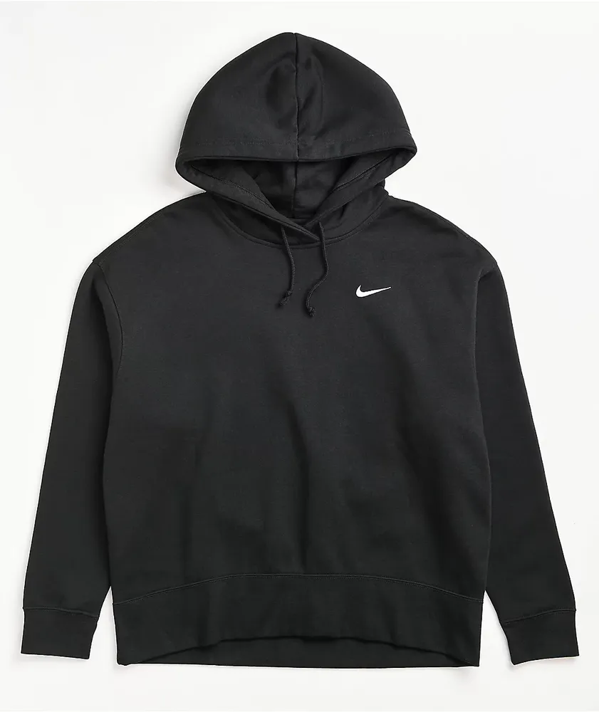 Nike black pullover fleece lined jacket new arrivals