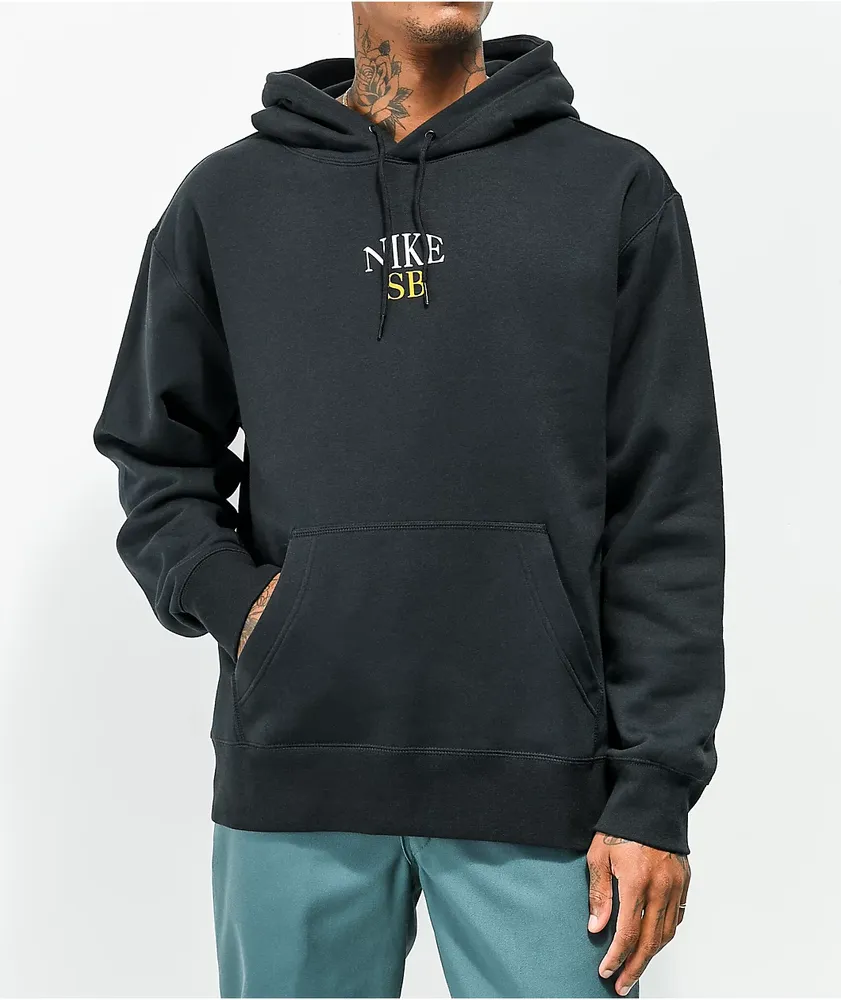 Nike sb black hoodie best sale