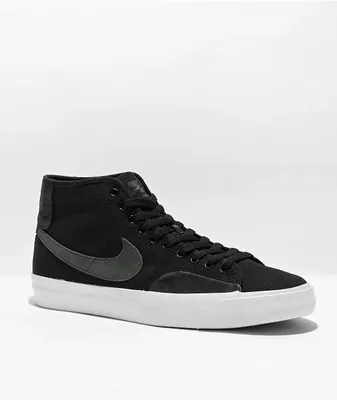 Nike SB Zoom Blazer Mid Premium Plus Black White Skate Shoes Mall