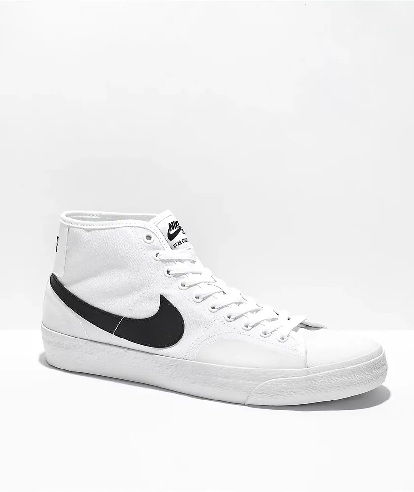 Nike SB BLZR Court Mid White Black Skate Shoes Hamilton Place