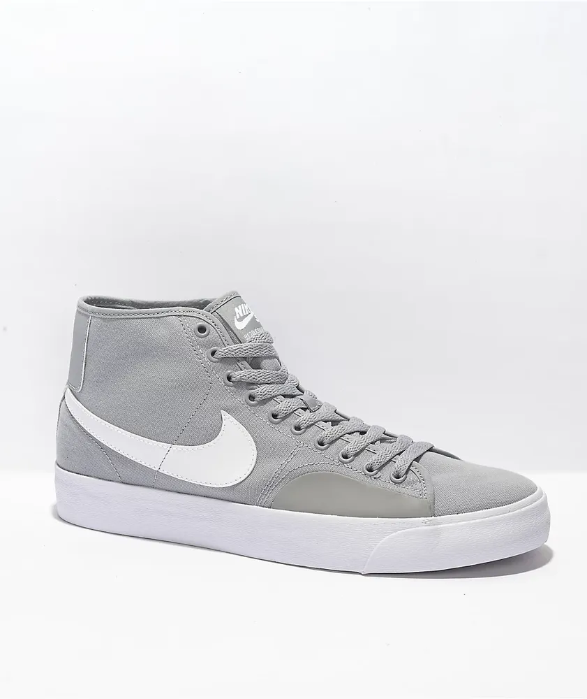 Nike SB BLZR Court Mid Wolf Grey White Skate Shoes Hamilton Place