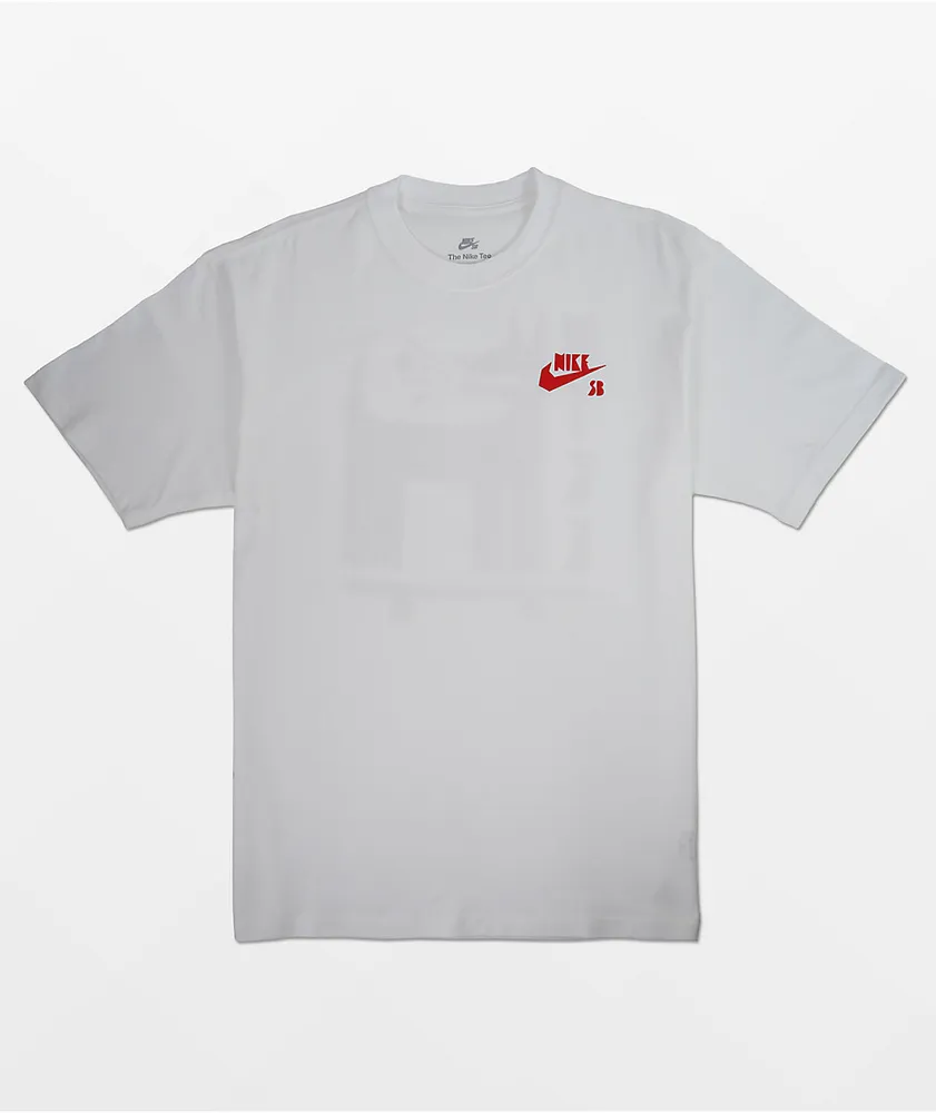 Nike sb white t shirt best sale
