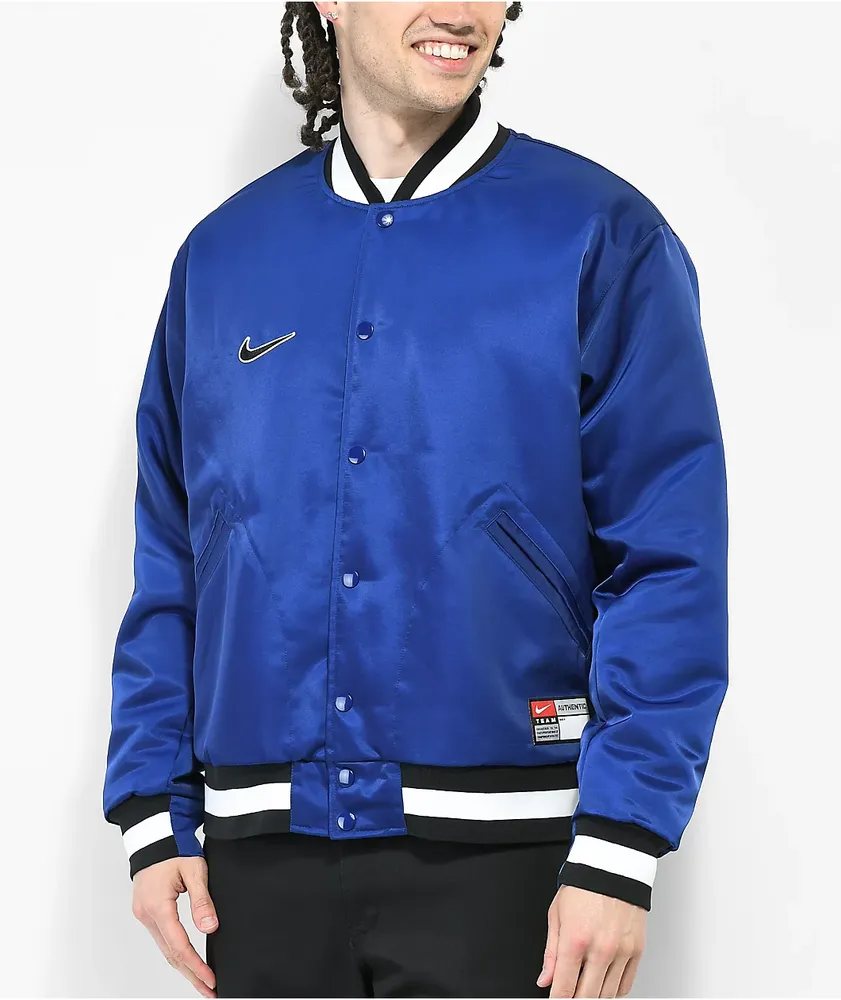 Royal blue baseball jacket top