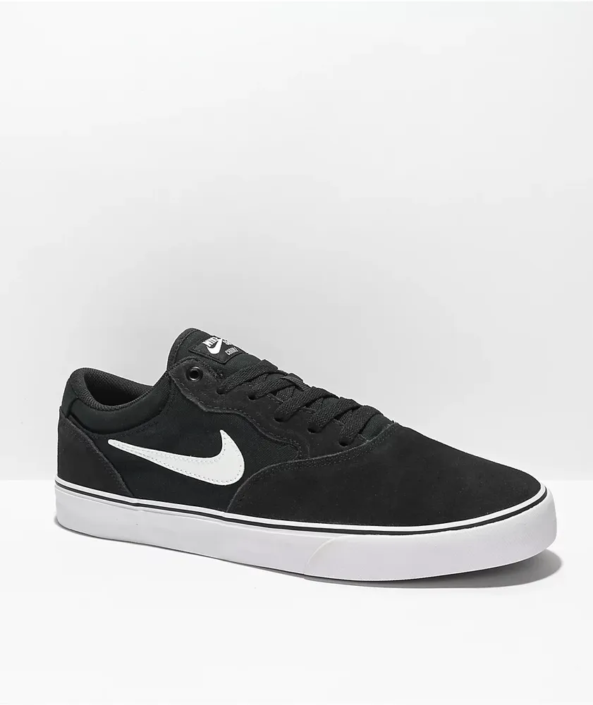 Nike SB Chron 2 Black & White Skate Shoes | The Pen Centre
