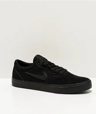 Nike sb chron slr black & white skate shoes store