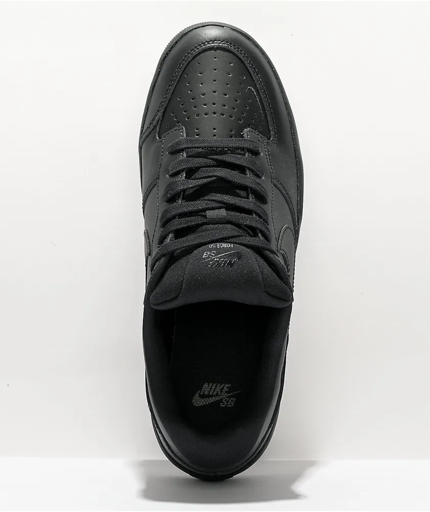 Nike SB Force 58 Prime Leather Black Skate Shoes Coquitlam Centre