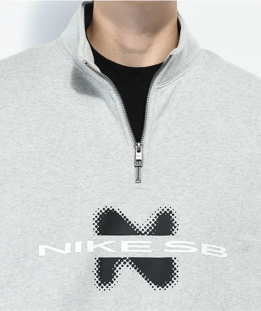 Nike SB GFX Grey Half Zip Sweater Coquitlam Centre