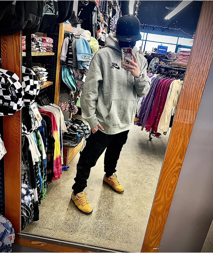 Nike sb 2025 icon hoodie grey