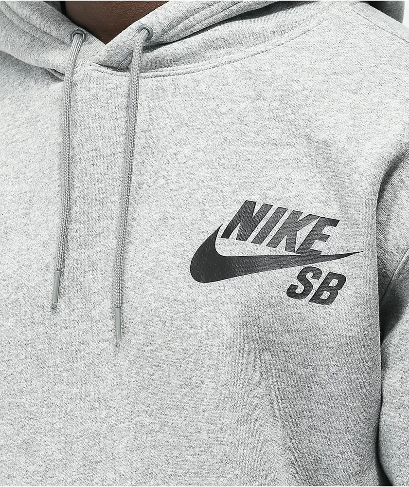 Nike heather grey hoodie hotsell