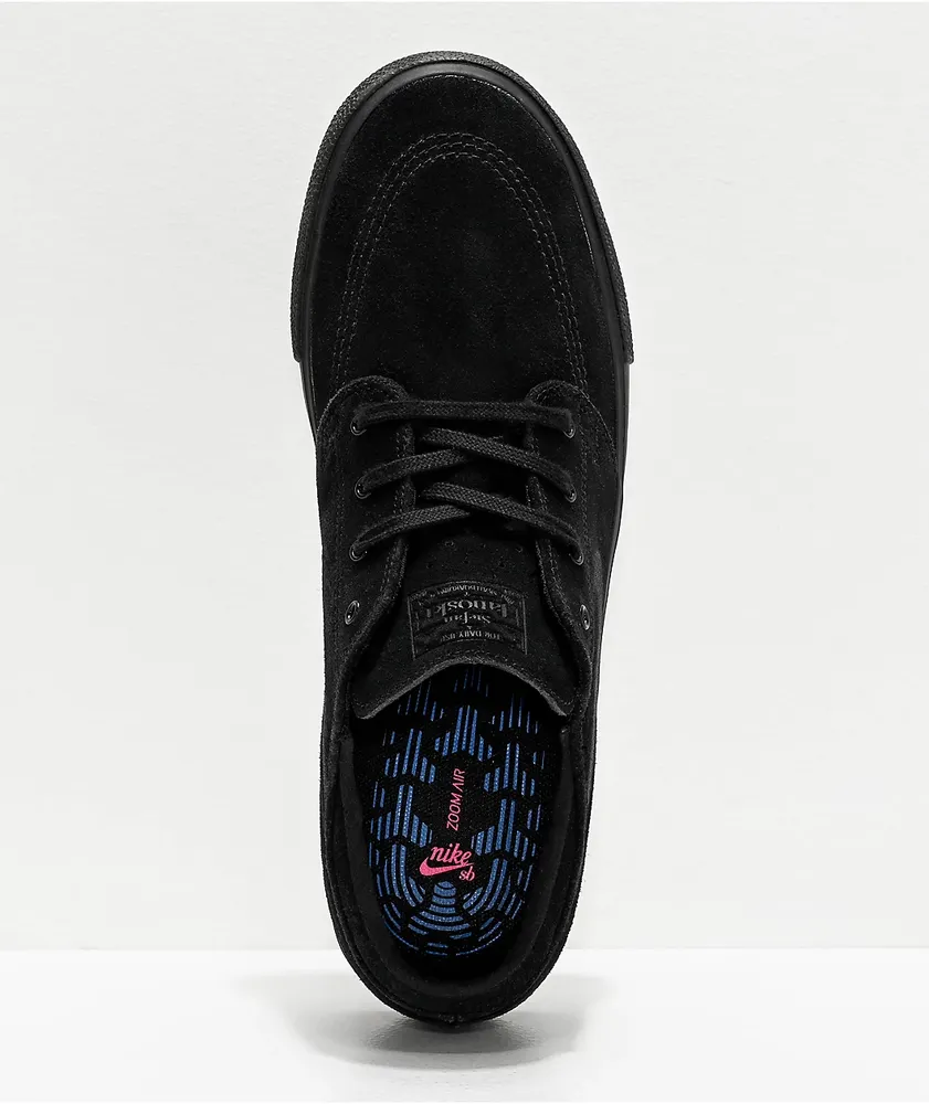 Nike sb janoski rm black top & white suede skate shoes