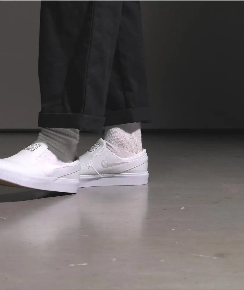 Sb janoski white slip-on canvas skate shoes online