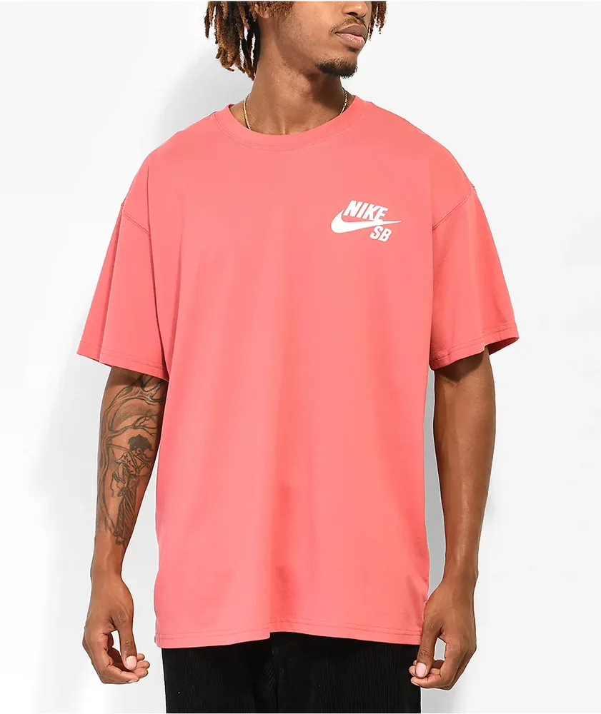 Nike SB Logo Adobe Red Long Sleeve T Shirt The Pen Centre