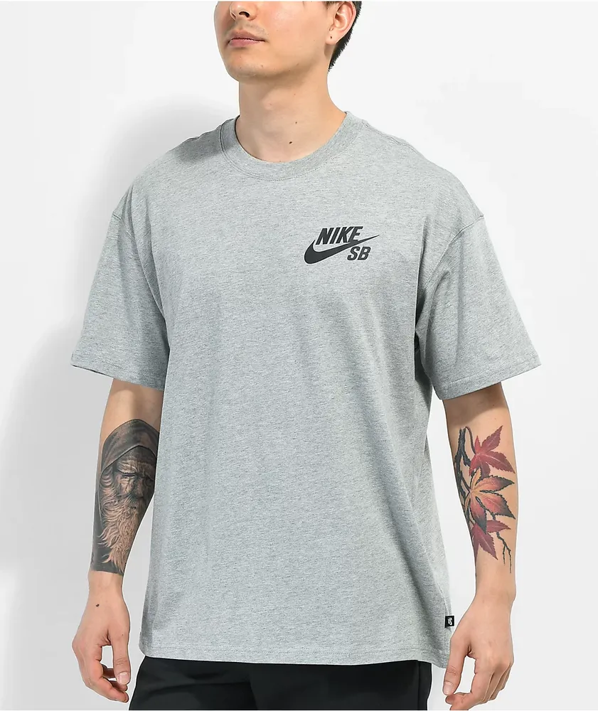 Nike SB Logo Grey T Shirt CoolSprings Galleria