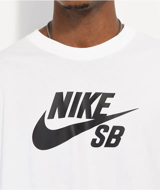 Nike SB Logo HBR White T-Shirt | Arden Fair