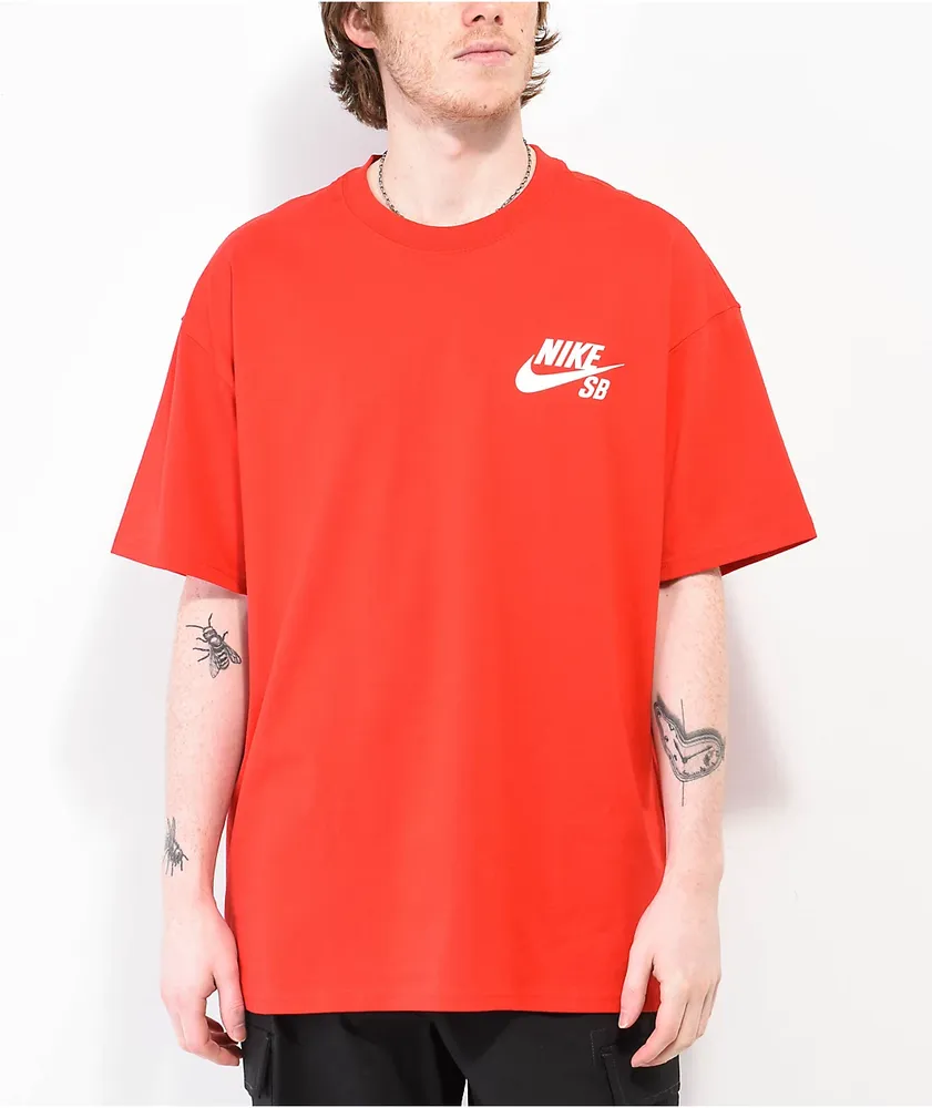 Nike t store shirt orange logo