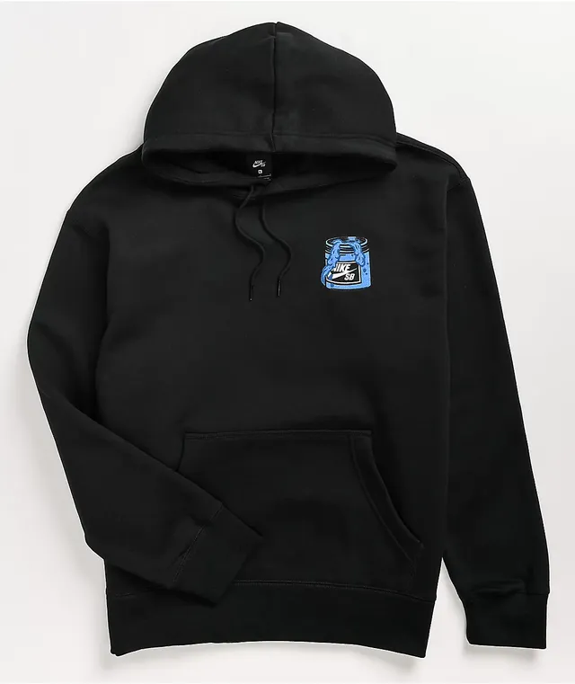 Hockey Shatter Puff Paint Black Hoodie at Hamilton Place in