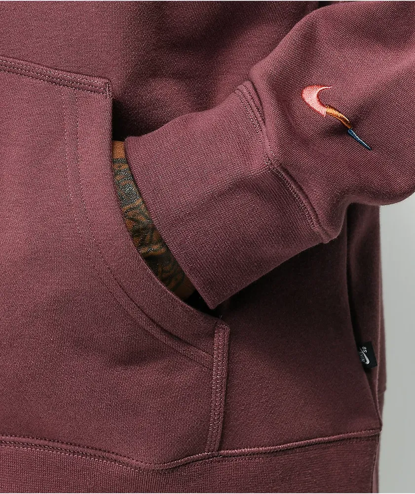 Maroon nike sb hoodie hot sale
