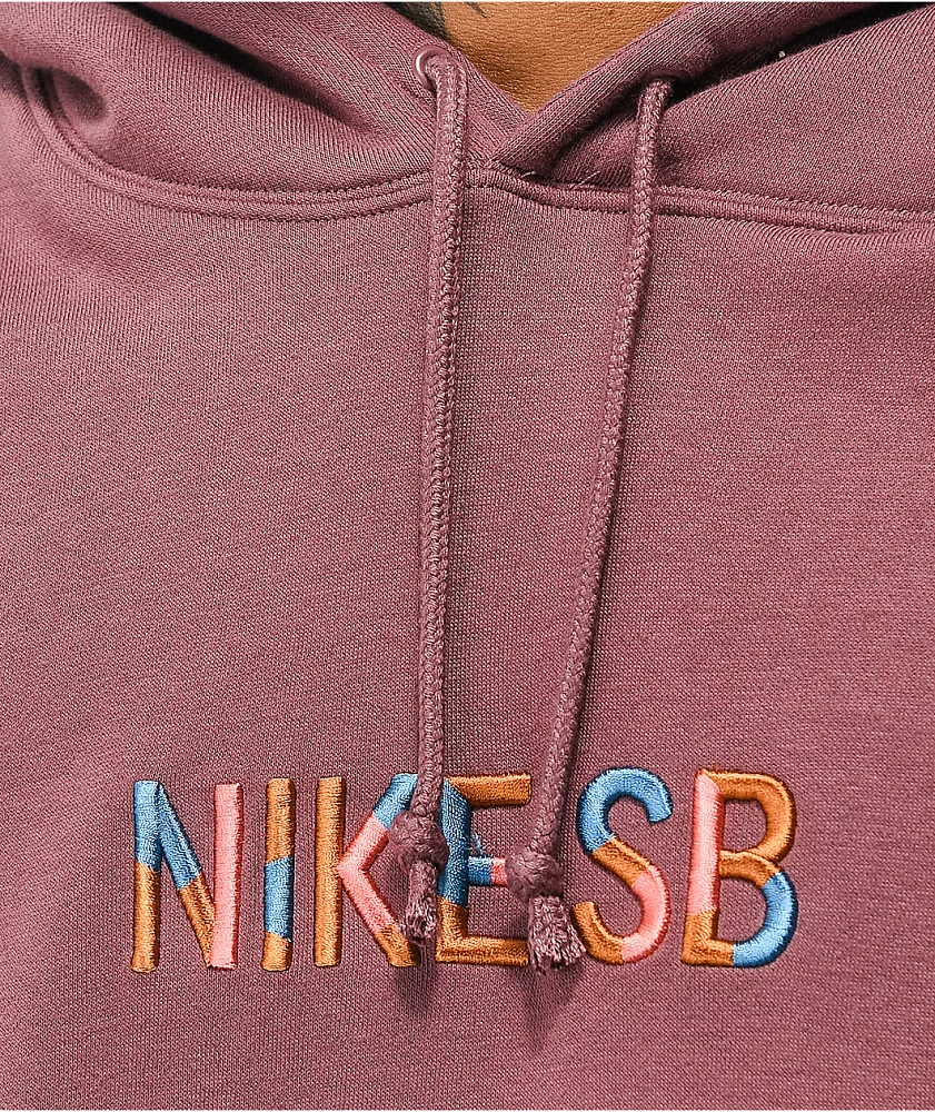 Nike SB Premium GFX Dark Wine Hoodie | Pueblo Mall