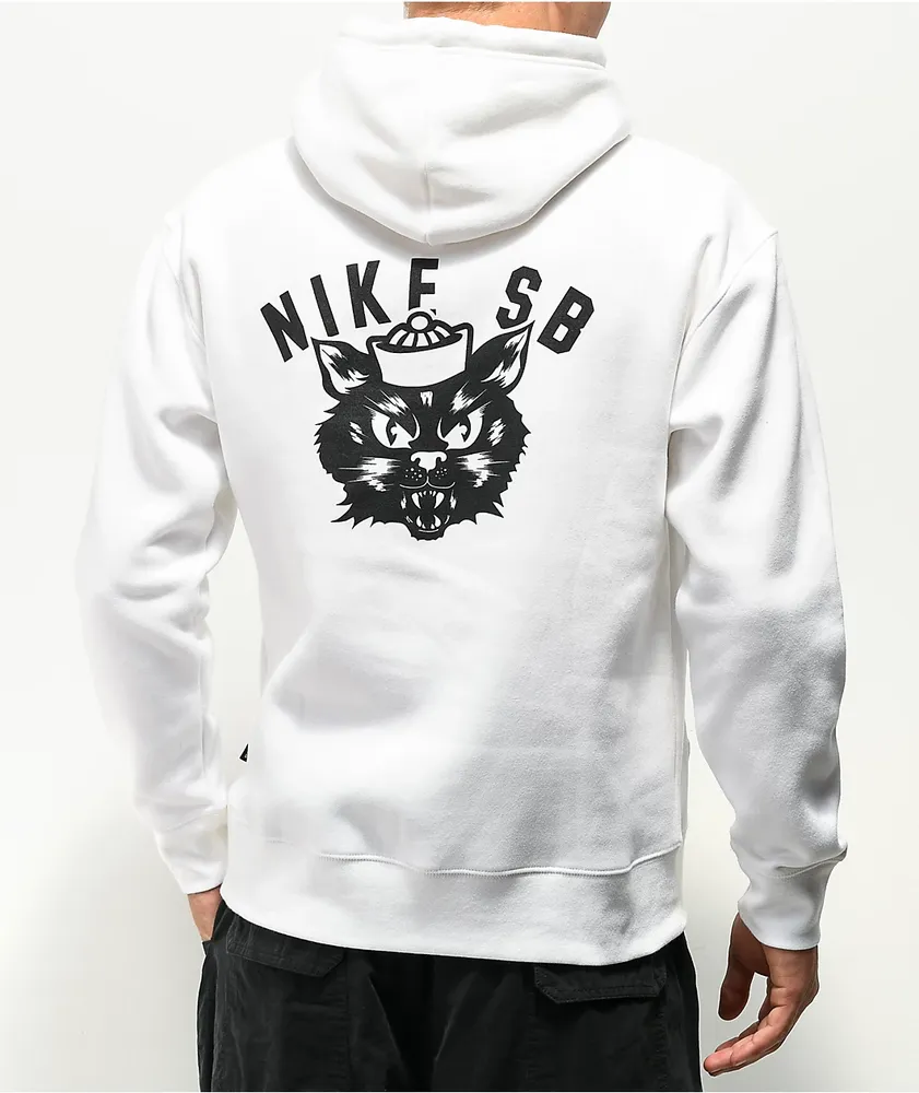 Nike sb white hoodie deals