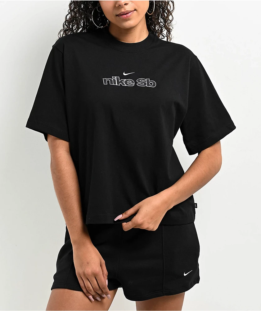 Nike sb black t shirt discount