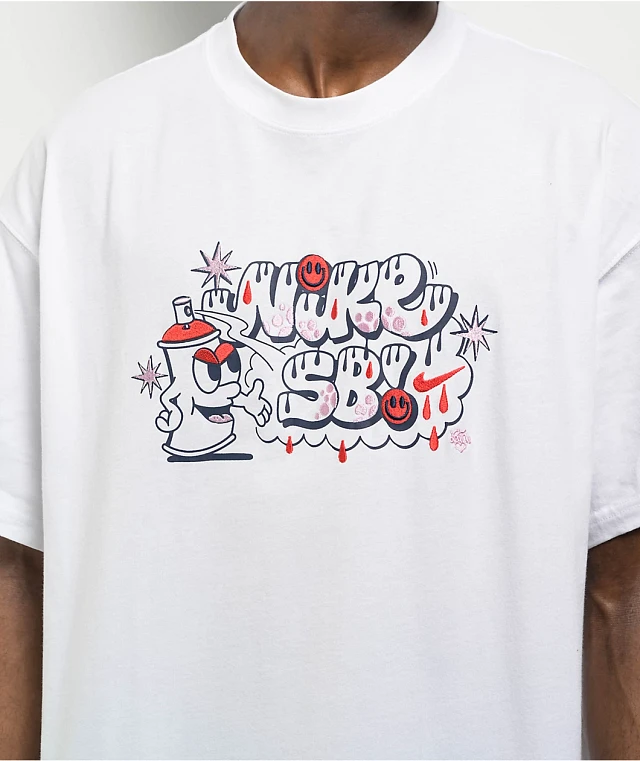 ★海外限定/即発可*NIKE SB*PAINT CANS Tシャツ/WHITE★ Nike SB Paint Cans White T-Shirt | Zumiez