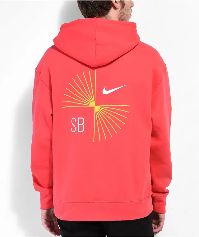 Red nike sb best sale hoodie