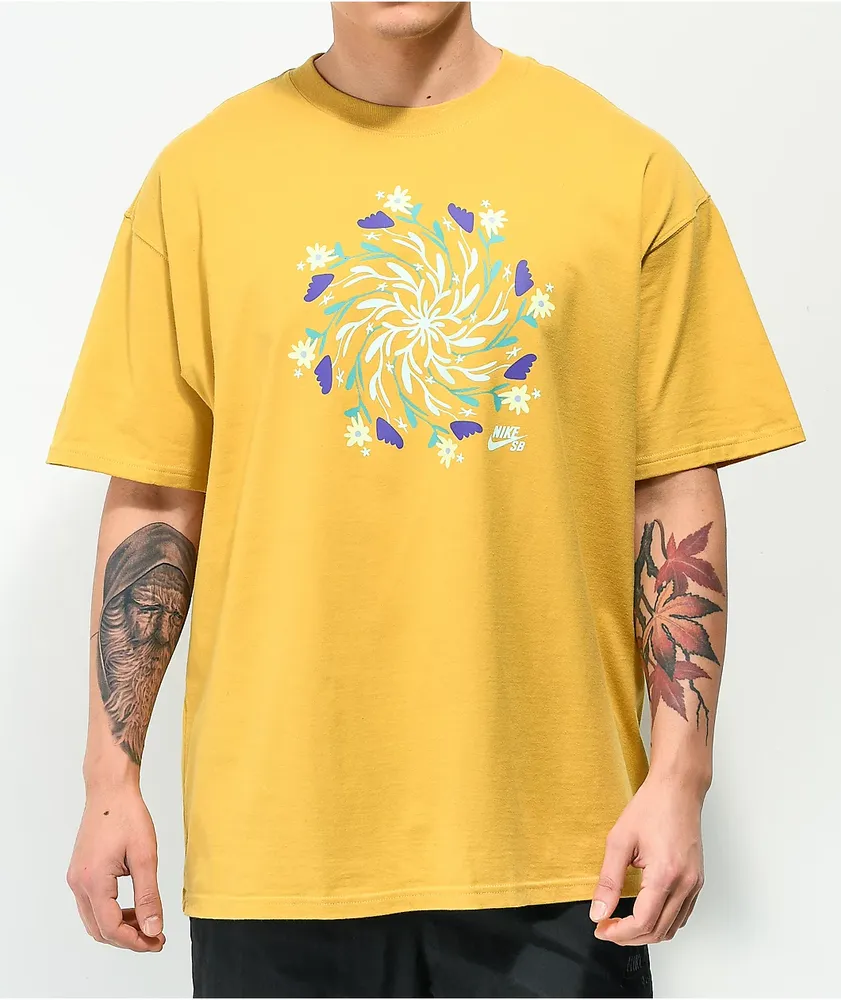 Nike SB Wild Flower Gold T Shirt Pueblo Mall