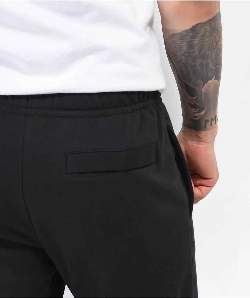 Nike club black sweatpants deals