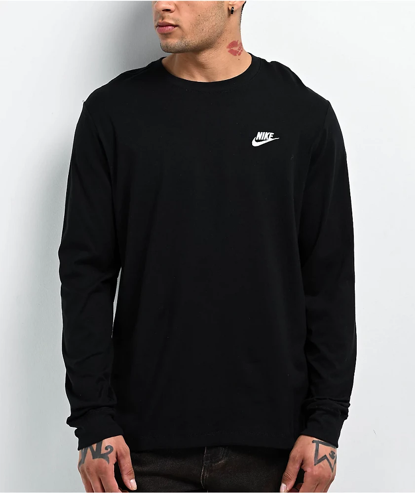 Nike Sportswear Club Black Long Sleeve T-Shirt | MainPlace Mall