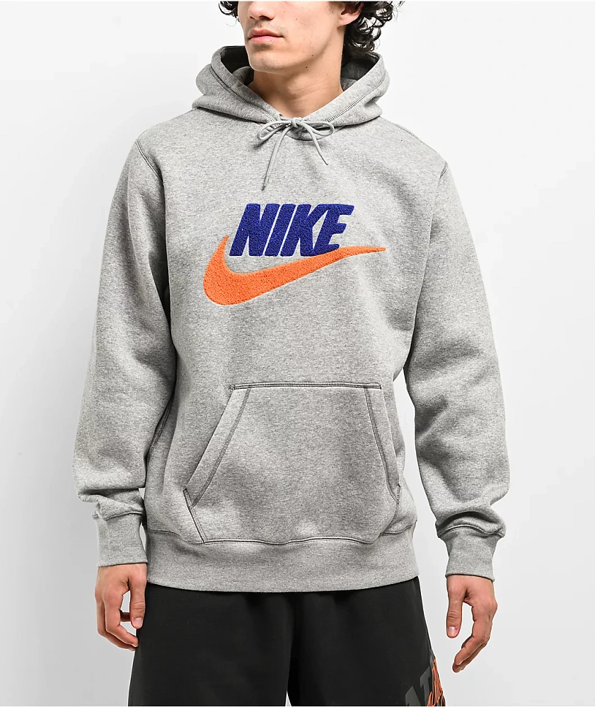 Nike heather grey hoodie shop
