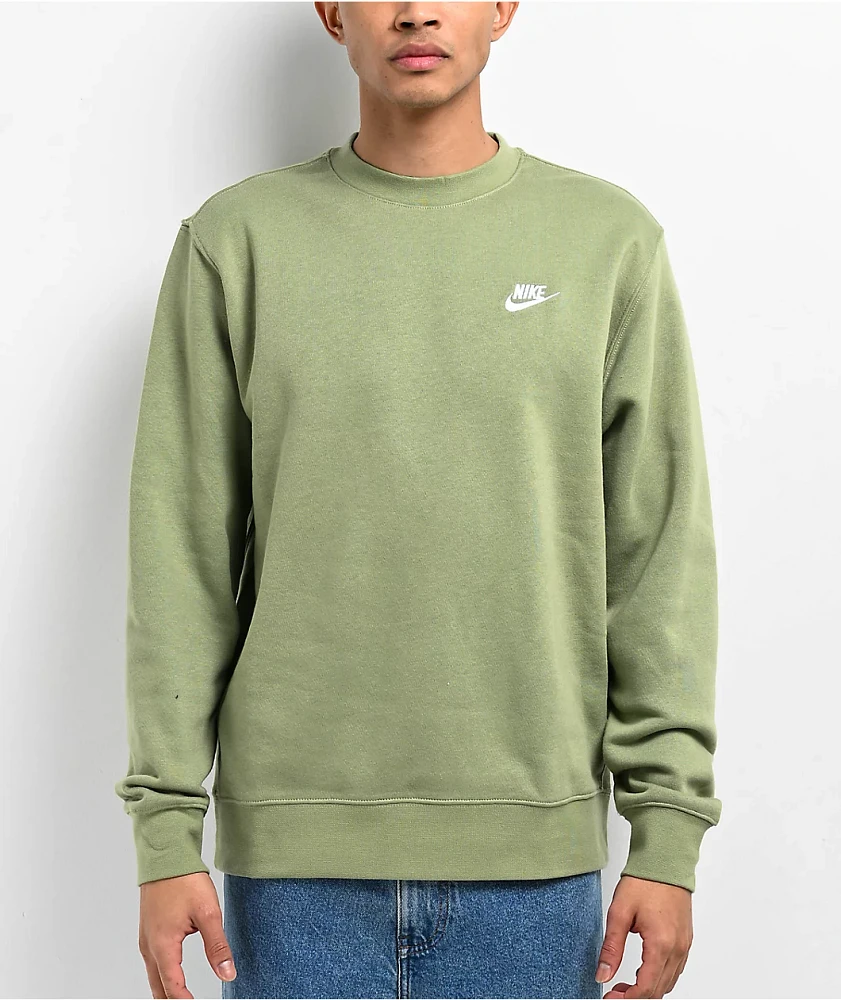 Green nike crewneck sweatshirt sale