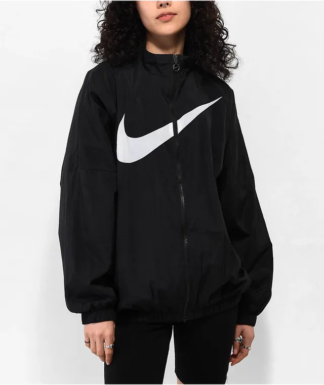 NIKE☆NSW ESSENTIAL HBR JACKET Nike Sportswear Essential HBR Black Woven Jacket | Liberty