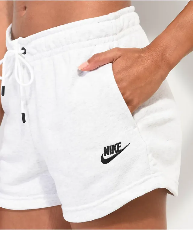 Nike fleece shorts white outlet