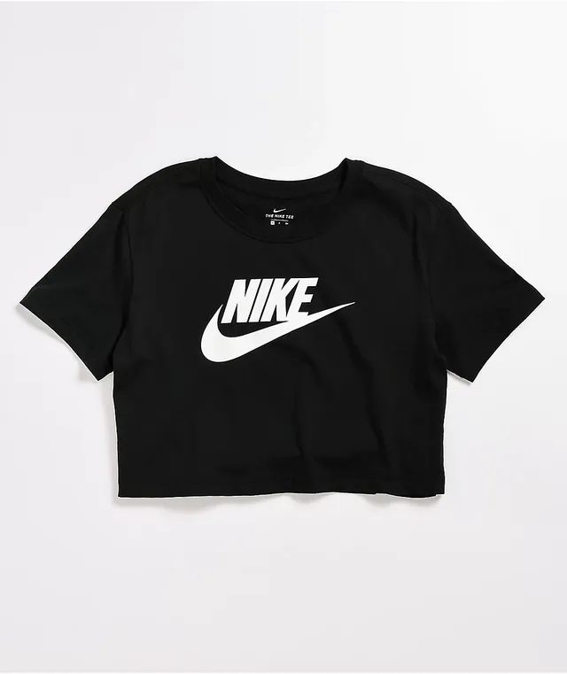 Nike Sportswear Essentials Icon Black Crop T Shirt Coquitlam Centre