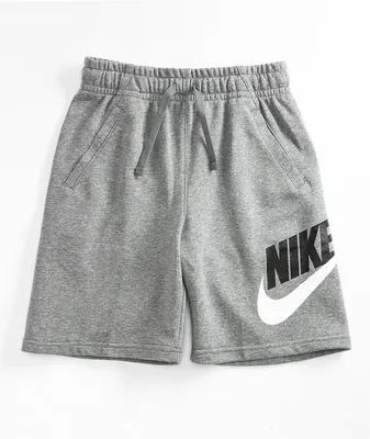 Nike fleece grey shorts discount