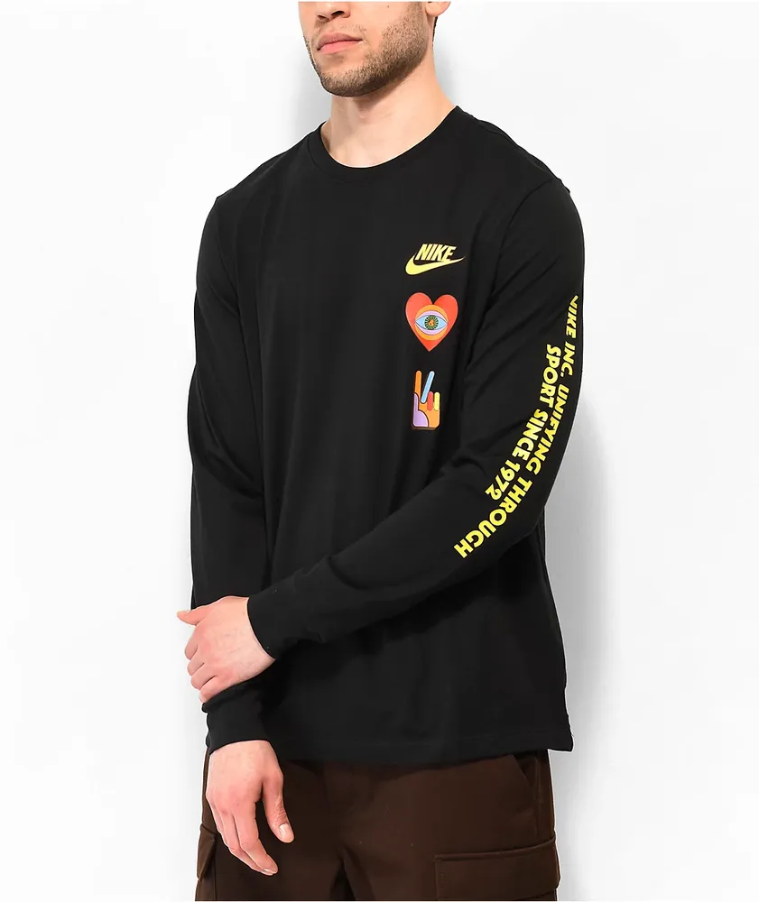 トップス 00s nike long sleeve T-shirt Nike Sportswear Pack Black Long Sleeve T-Shirt | MainPlace Mall