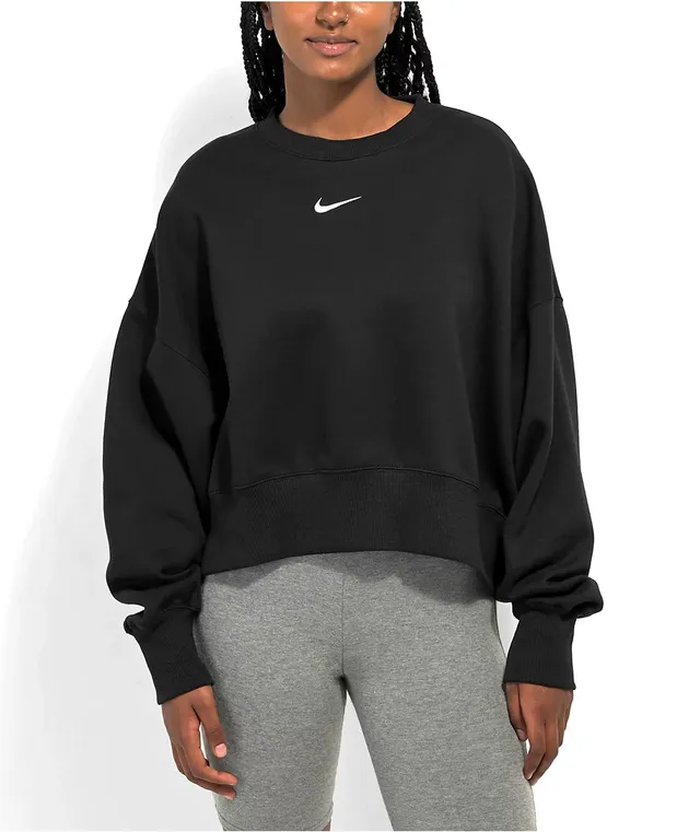 Black crew neck shop nike jumper