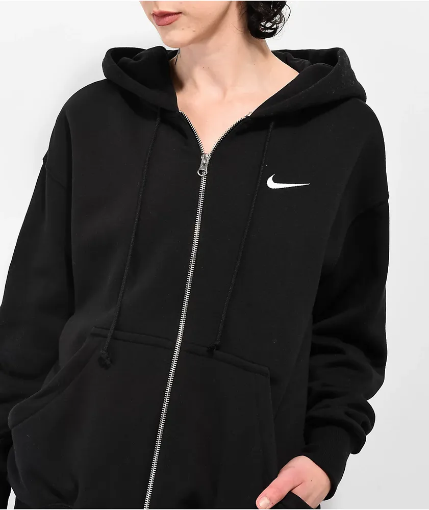 Nike Sportswear Phoenix Black Oversized Zip Hoodie at Hamilton