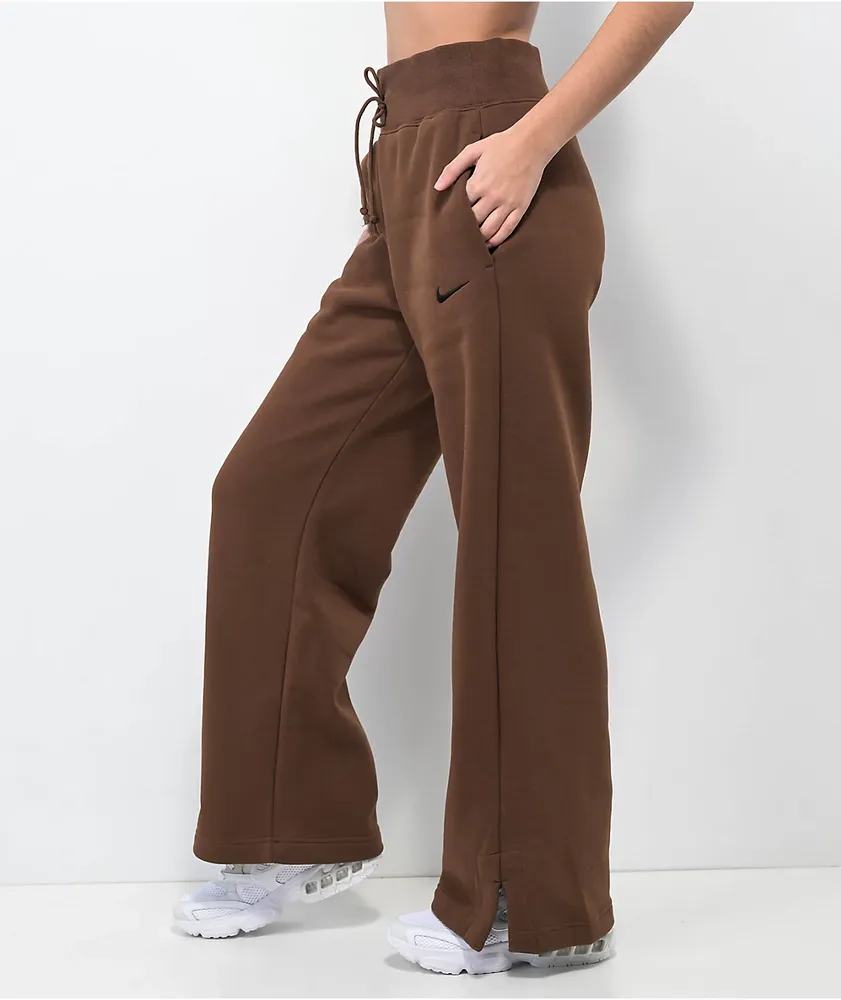 Nike Sportswear Phoenix Brown High Rise Sweatpants | MainPlace Mall