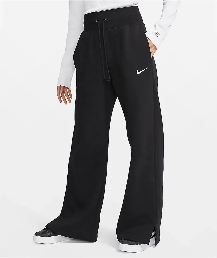 Nike Sportswear Phoenix Fleece Black High Waisted Wide Leg
