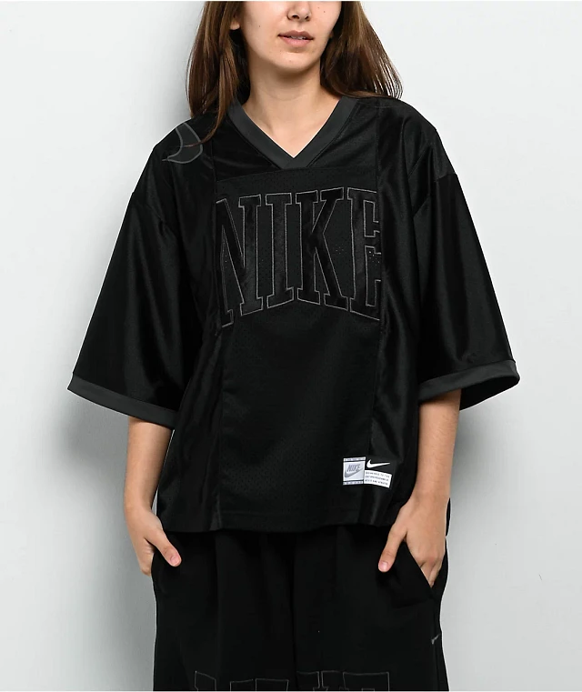 Nike Sportswear Street Black Crop Football Jersey at Hamilton