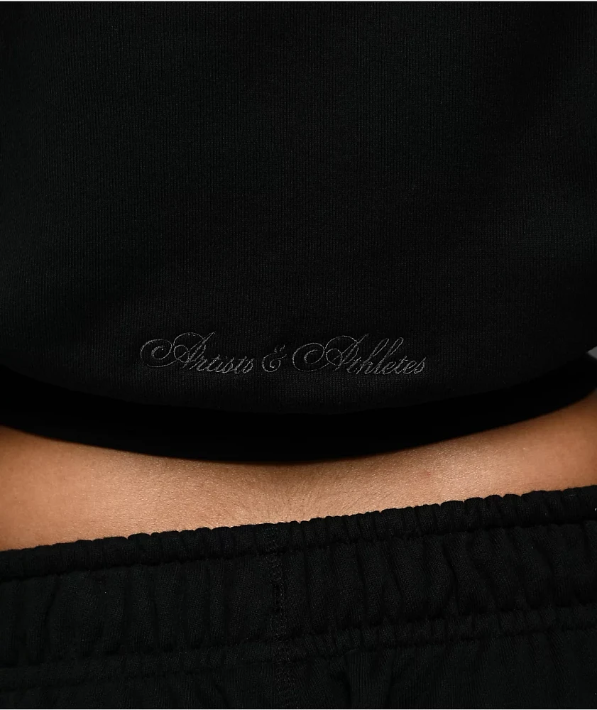 Nike Sportswear Street Black Zip Crop Hoodie | Arden Fair
