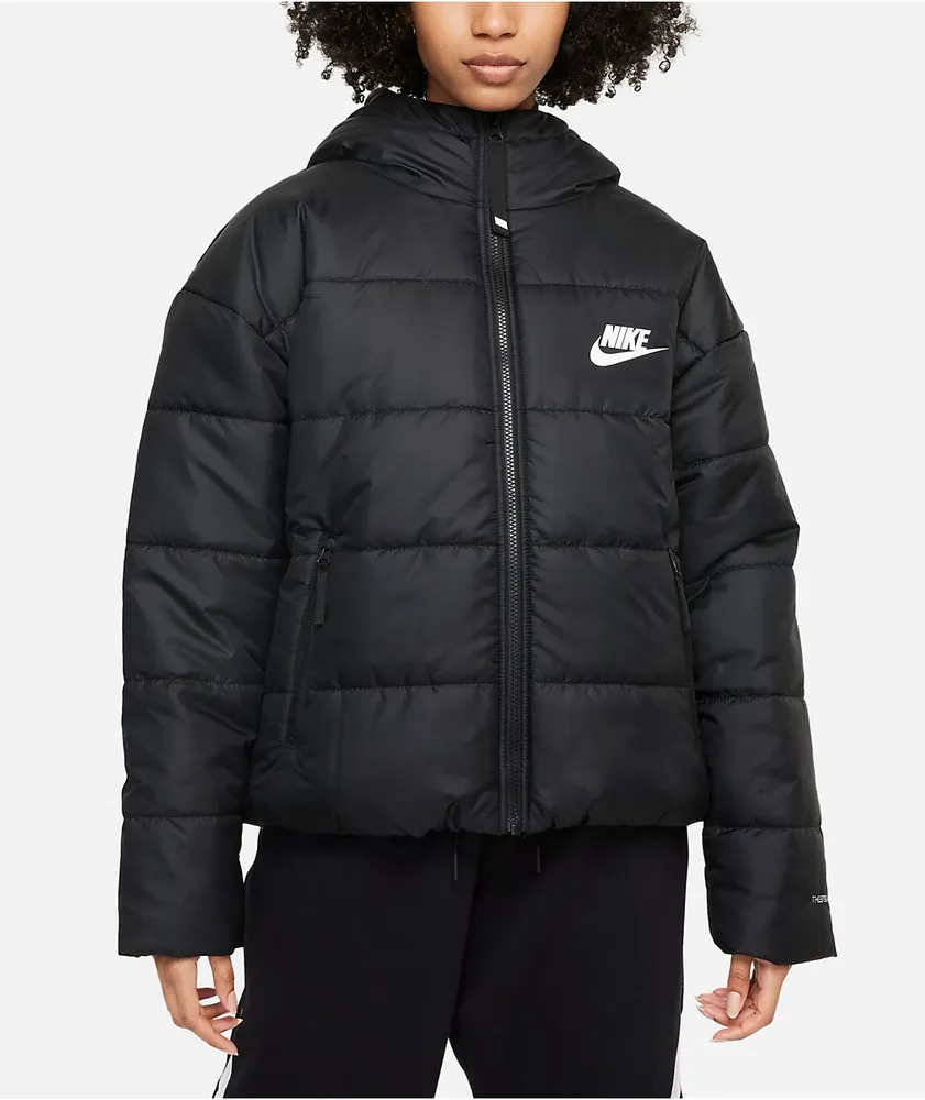 Nike black bubble jacket shop