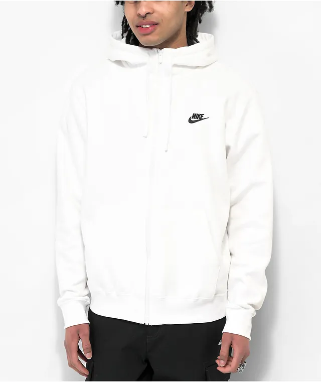 White nike hoodie full zip cheap