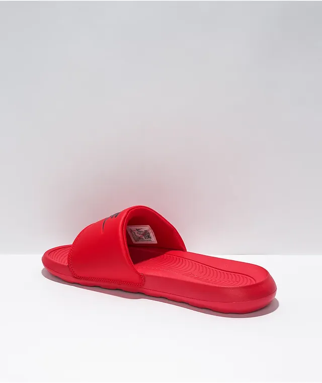 Red gold nike slides clearance