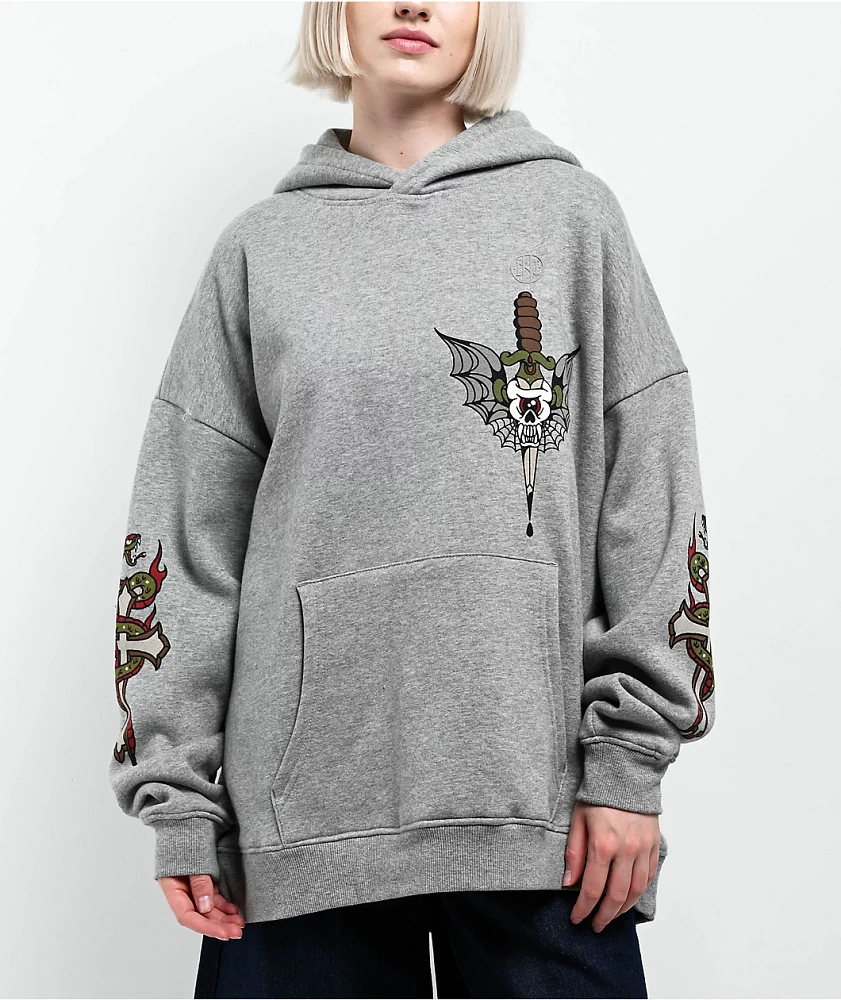 Ninth Hall Alina Grey Oversized Hoodie | Liberty Center