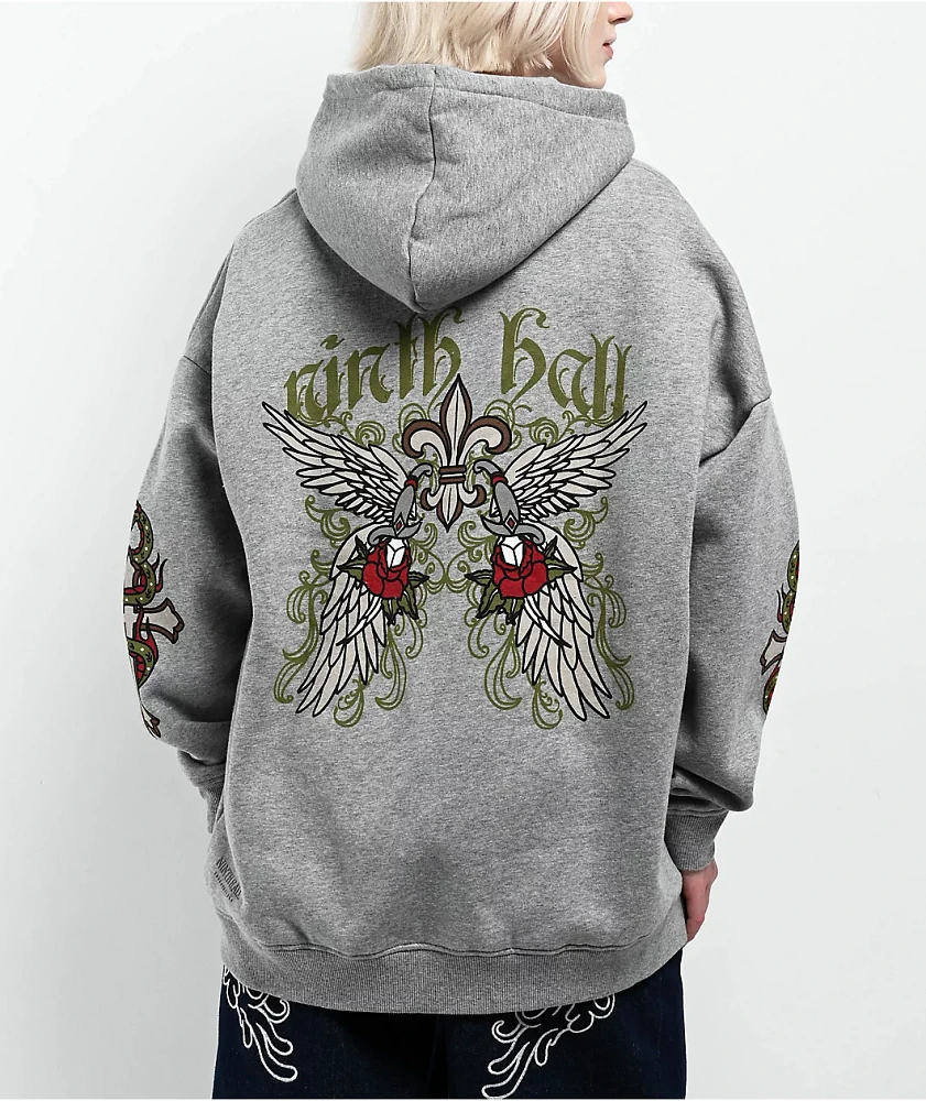 Ninth Hall Alina Grey Oversized Hoodie | Liberty Center